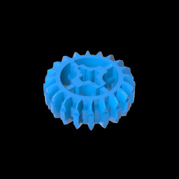 GDS-1103 - Technic Gear 20 Tooth Double Bevel with Axle Hole Type 1 [+ Opening]