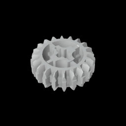 GDS-1103 - Technic Gear 20 Tooth Double Bevel with Axle Hole Type 1 [+ Opening]