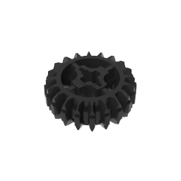 GDS-1103 - Technic Gear 20 Tooth Double Bevel with Axle Hole Type 1 [+ Opening]