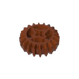 GDS-1103 - Technic Gear 20 Tooth Double Bevel with Axle Hole Type 1 [+ Opening]