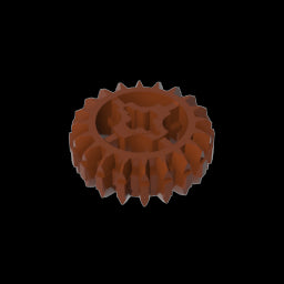 GDS-1103 - Technic Gear 20 Tooth Double Bevel with Axle Hole Type 1 [+ Opening]