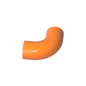 GDS-1114 - Brick Round 1 x 1 diameter Tube with 90 Degree Elbow (2 x 2 x 1) and Axle Holes (Crossholes) at each end