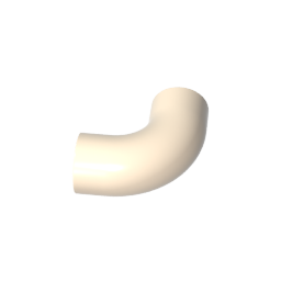 GDS-1114 - Brick Round 1 x 1 diameter Tube with 90 Degree Elbow (2 x 2 x 1) and Axle Holes (Crossholes) at each end