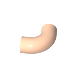 GDS-1114 - Brick Round 1 x 1 diameter Tube with 90 Degree Elbow (2 x 2 x 1) and Axle Holes (Crossholes) at each end