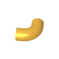 GDS-1114 - Brick Round 1 x 1 diameter Tube with 90 Degree Elbow (2 x 2 x 1) and Axle Holes (Crossholes) at each end