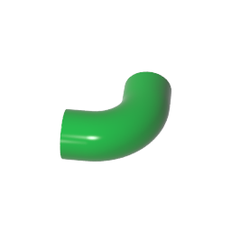 GDS-1114 - Brick Round 1 x 1 diameter Tube with 90 Degree Elbow (2 x 2 x 1) and Axle Holes (Crossholes) at each end
