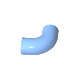 GDS-1114 - Brick Round 1 x 1 diameter Tube with 90 Degree Elbow (2 x 2 x 1) and Axle Holes (Crossholes) at each end