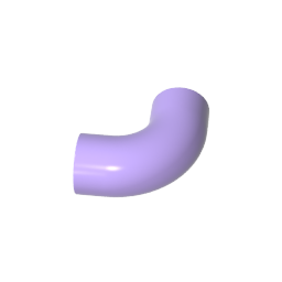 GDS-1114 - Brick Round 1 x 1 diameter Tube with 90 Degree Elbow (2 x 2 x 1) and Axle Holes (Crossholes) at each end