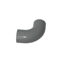 GDS-1114 - Brick Round 1 x 1 diameter Tube with 90 Degree Elbow (2 x 2 x 1) and Axle Holes (Crossholes) at each end