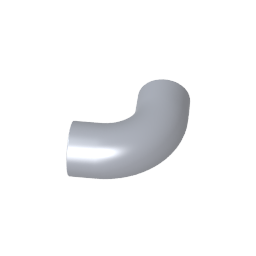 GDS-1114 - Brick Round 1 x 1 diameter Tube with 90 Degree Elbow (2 x 2 x 1) and Axle Holes (Crossholes) at each end