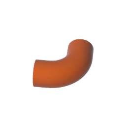 GDS-1114 - Brick Round 1 x 1 diameter Tube with 90 Degree Elbow (2 x 2 x 1) and Axle Holes (Crossholes) at each end
