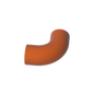 GDS-1114 - Brick Round 1 x 1 diameter Tube with 90 Degree Elbow (2 x 2 x 1) and Axle Holes (Crossholes) at each end