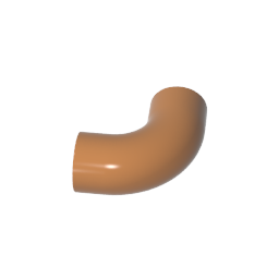 GDS-1114 - Brick Round 1 x 1 diameter Tube with 90 Degree Elbow (2 x 2 x 1) and Axle Holes (Crossholes) at each end
