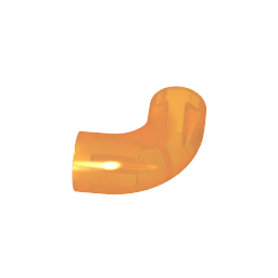 GDS-1114 - Brick Round 1 x 1 diameter Tube with 90 Degree Elbow (2 x 2 x 1) and Axle Holes (Crossholes) at each end