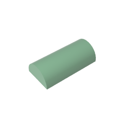 GDS-1115 - Brick Curved 2 x 4 No Studs, Curved Top