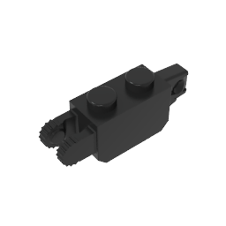 GDS-1119 - Hinge Brick 1 x 2 Locking with 1 Finger Vertical End and 2 Fingers Vertical End, 9 Teeth