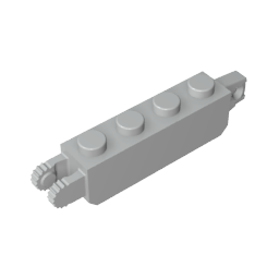 GDS-1120 - Hinge Brick 1 x 4 Locking with 1 Finger Vertical End and 2 Fingers Vertical End
