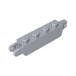 GDS-1120 - Hinge Brick 1 x 4 Locking with 1 Finger Vertical End and 2 Fingers Vertical End