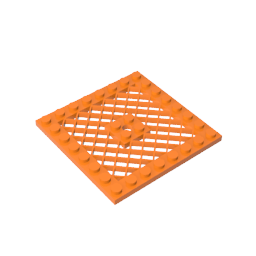 GDS-1122 - Plate Special 8 x 8 with Grille [Hole in Center]