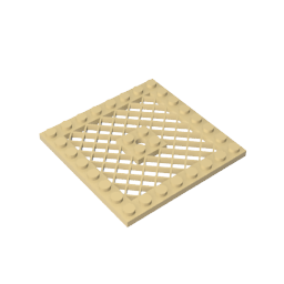 GDS-1122 - Plate Special 8 x 8 with Grille [Hole in Center]