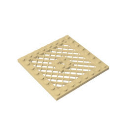 GDS-1122 - Plate Special 8 x 8 with Grille [Hole in Center]