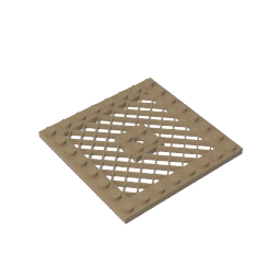 GDS-1122 - Plate Special 8 x 8 with Grille [Hole in Center]