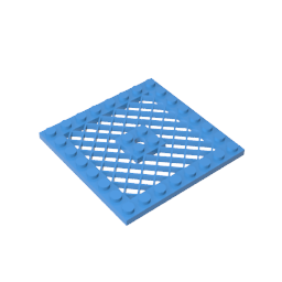 GDS-1122 - Plate Special 8 x 8 with Grille [Hole in Center]