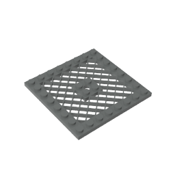 GDS-1122 - Plate Special 8 x 8 with Grille [Hole in Center]