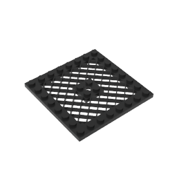 GDS-1122 - Plate Special 8 x 8 with Grille [Hole in Center]