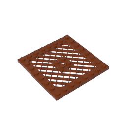 GDS-1122 - Plate Special 8 x 8 with Grille [Hole in Center]