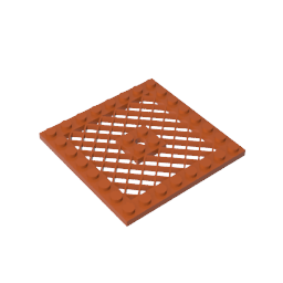 GDS-1122 - Plate Special 8 x 8 with Grille [Hole in Center]