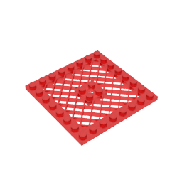 GDS-1122 - Plate Special 8 x 8 with Grille [Hole in Center]