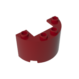 GDS-1127 - Cylinder Half 2 x 4 x 2 with 1 x 2 Cutout
