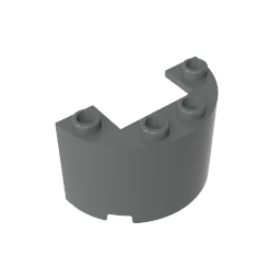 GDS-1127 - Cylinder Half 2 x 4 x 2 with 1 x 2 Cutout
