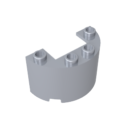 GDS-1127 - Cylinder Half 2 x 4 x 2 with 1 x 2 Cutout