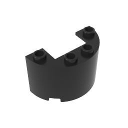 GDS-1127 - Cylinder Half 2 x 4 x 2 with 1 x 2 Cutout