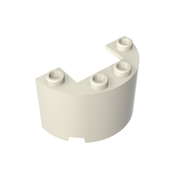 GDS-1127 - Cylinder Half 2 x 4 x 2 with 1 x 2 Cutout