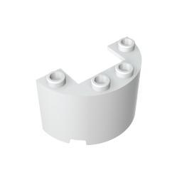 GDS-1127 - Cylinder Half 2 x 4 x 2 with 1 x 2 Cutout