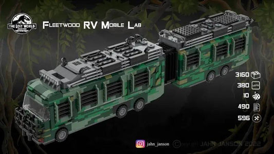 MOC-112801 Jurassic Park Fleetwood RV Mobile LAB V2.0