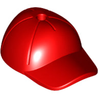 GDS-2029 - Minifig Cap Short Curved Bill with Seams and Hole on Top