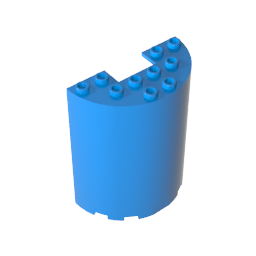 GDS-1137 - Cylinder Half 3 x 6 x 6 with 1 x 2 Cutout