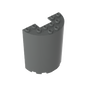 GDS-1137 - Cylinder Half 3 x 6 x 6 with 1 x 2 Cutout
