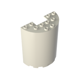 GDS-1137 - Cylinder Half 3 x 6 x 6 with 1 x 2 Cutout