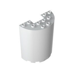 GDS-1137 - Cylinder Half 3 x 6 x 6 with 1 x 2 Cutout