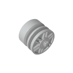 GDS-1158 - Wheel 18 x 14 with Axle Hole, Fake Bolts and Shallow Spokes