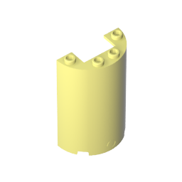 GDS-1164 - Cylinder Half 2 x 4 x 5 with 1 x 2 cutout