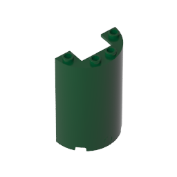 GDS-1164 - Cylinder Half 2 x 4 x 5 with 1 x 2 cutout
