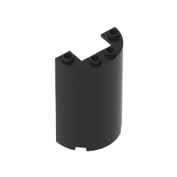 GDS-1164 - Cylinder Half 2 x 4 x 5 with 1 x 2 cutout