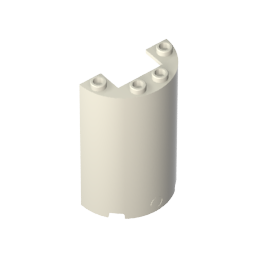 GDS-1164 - Cylinder Half 2 x 4 x 5 with 1 x 2 cutout