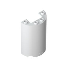 GDS-1164 - Cylinder Half 2 x 4 x 5 with 1 x 2 cutout